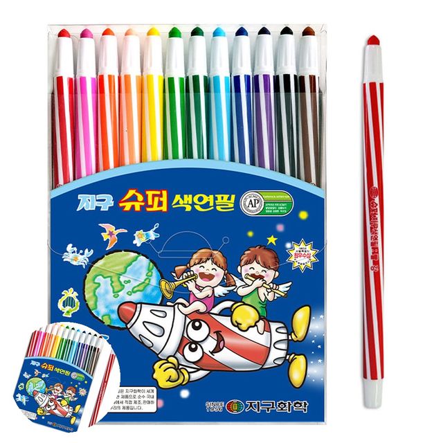 미술그리기 미술놀이 슈퍼 색연필 12색