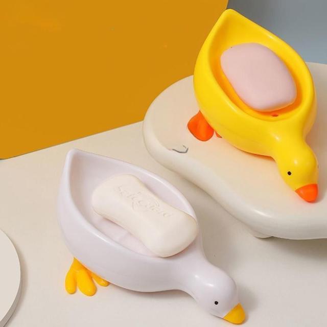 물빠짐 욕실 비누 받침대 오리 모양 비누 홀더