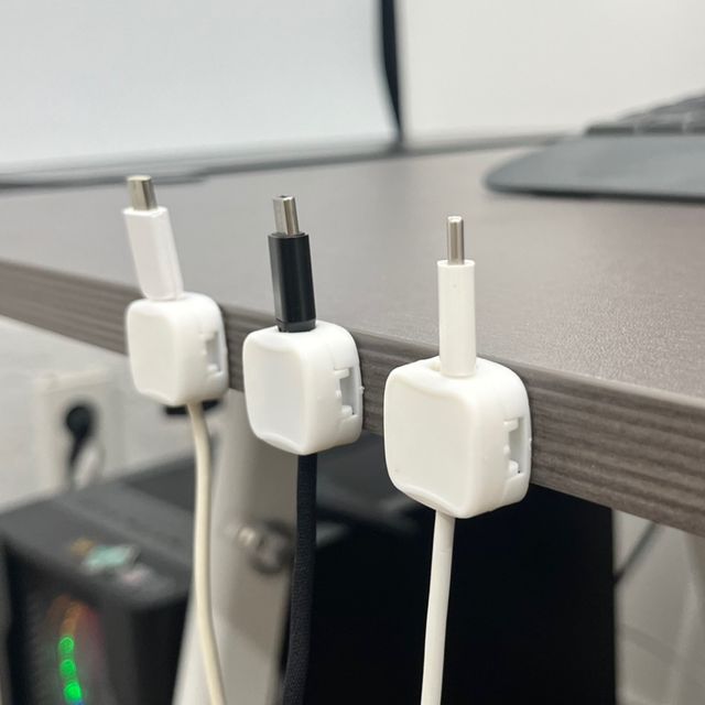 마그네틱 케이블 홀더 화이트 3P