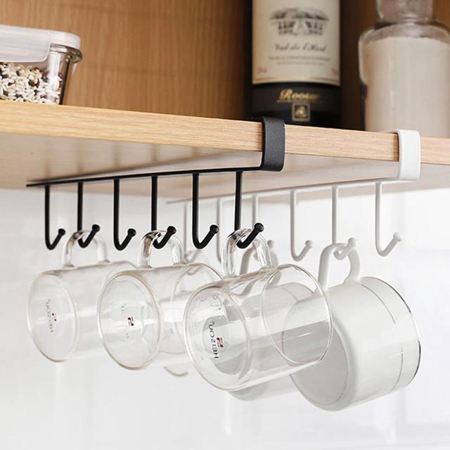 선반 밑 주방 조리도구 정리 걸이 6구 행거 RD-10496