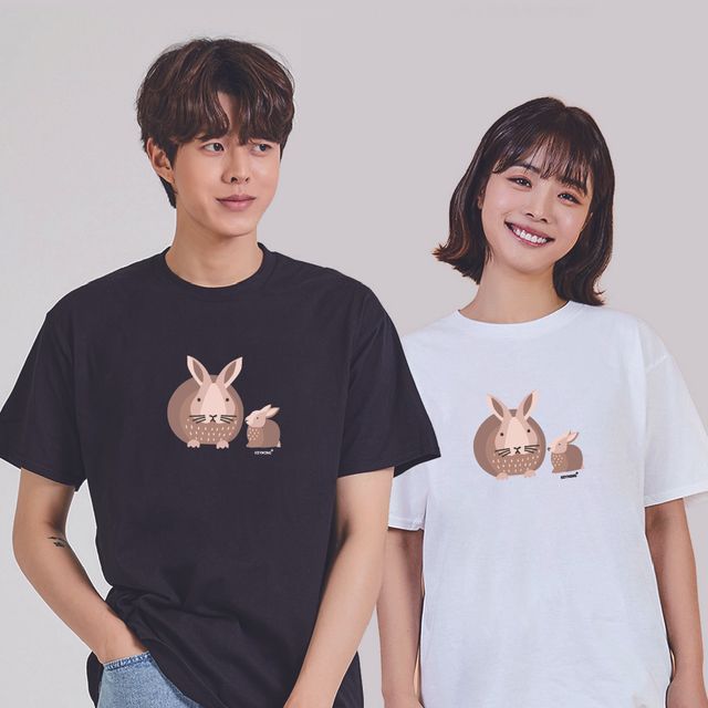 키밍 엄마토끼 아이토끼 가족룩 귀여운티셔츠