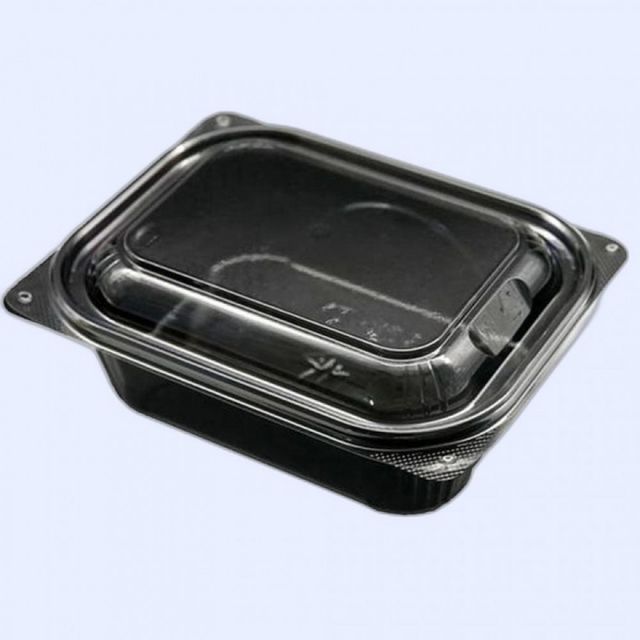 포장 용기 밀폐 플라스틱 흑색 650ml 100개