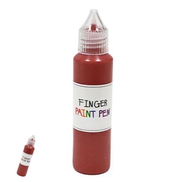 미술그리기 어린이미술 핑거 페인트펜 낱색 50ml 갈색