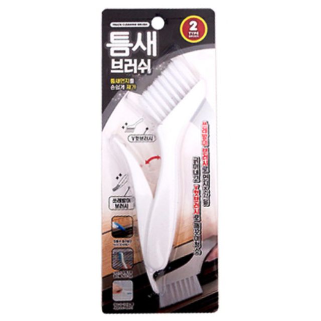 2in1 틈새 브러쉬 1P V컷 스크래퍼 창틀 구석 청소