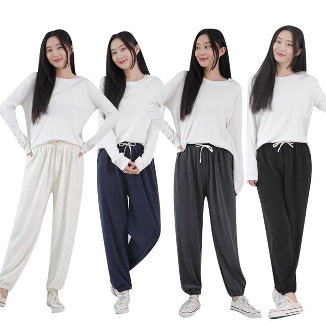 여성 극세사 조거팬츠 잠옷 바지 수면 파자마 홈웨어