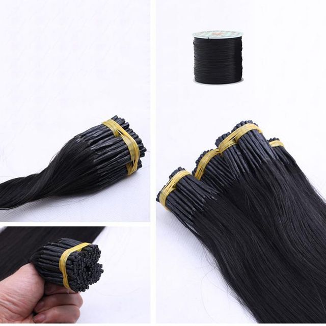 내추럴가발 실리콘 팁 붙임머리 100p 65cm 내추럴