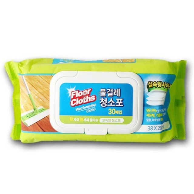 38x20 30매 물걸레청소포 습식청소포 바닥청소포 청소물티슈 밀대걸레포 손걸레