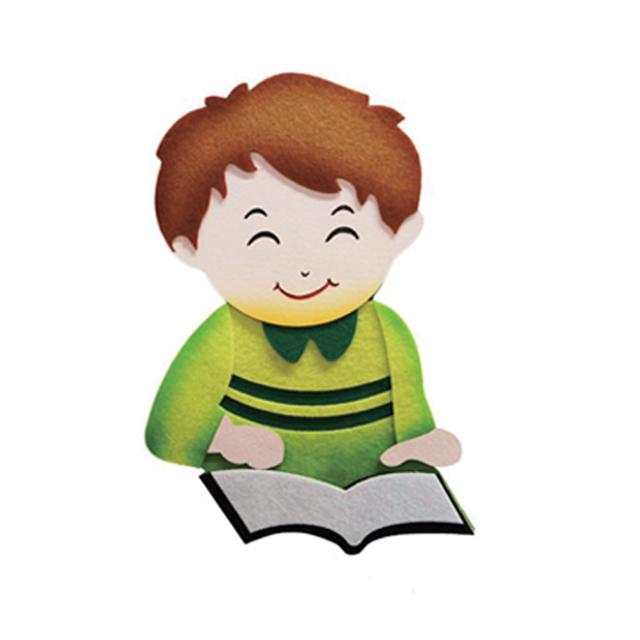 펠트 책읽는아이(남) 환경판꾸미기 독서 계절게시판