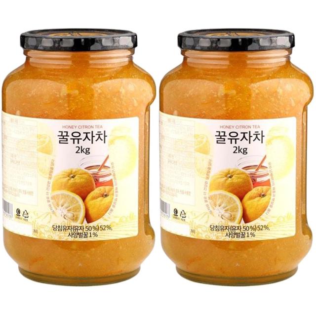 고려에프디 꿀유자차 4Kg(2kg x 2병)
