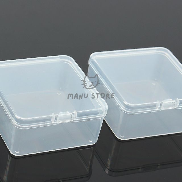 사각케이스 투명수납함 정사각 미니 플라스틱 수납케이스 2p세트 7.5x7.5cm