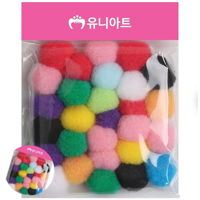 모루인형만들기 파스텔뿅뿅이 퐁퐁 25mm 혼합