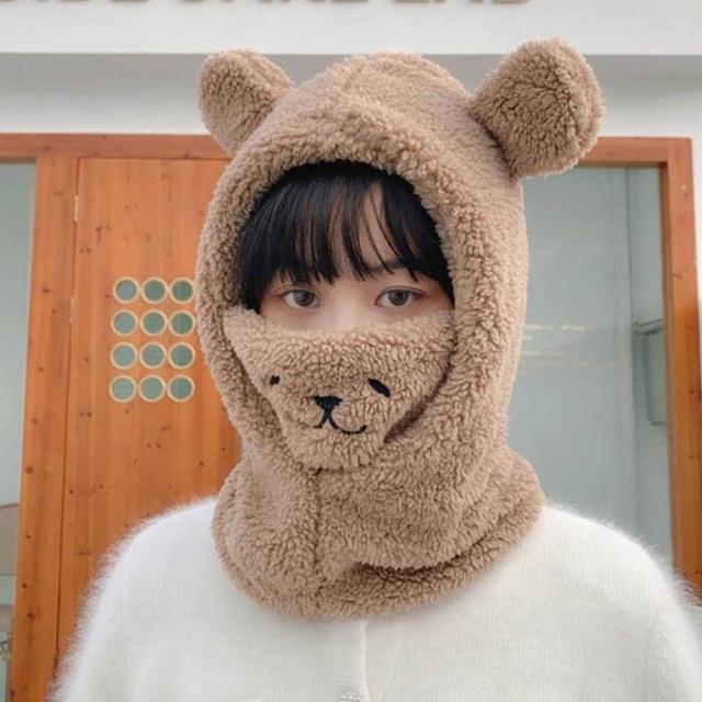 여자 귀여운 겨울 방한 모자 데이트 패션 스타일
