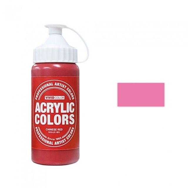 오피스용품 문구 비비드 아크릴물감 200ml 핑크 1개