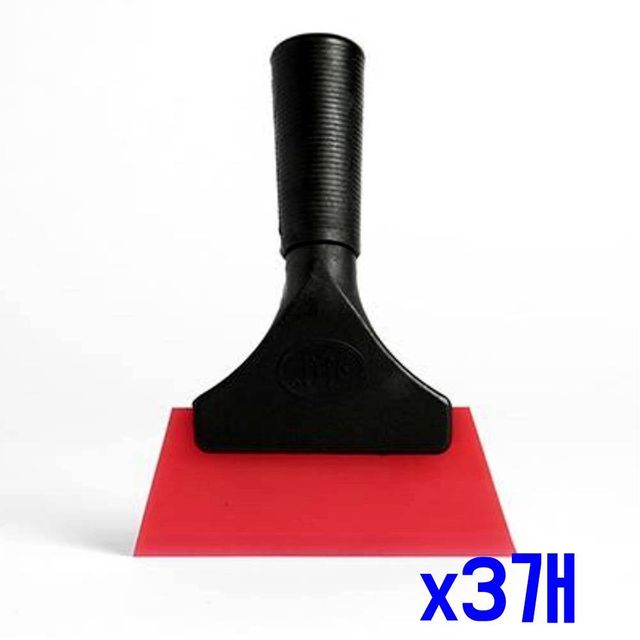 TBZ 깔끔한 다용도 고정형 고무 헤라 (레드) x3개