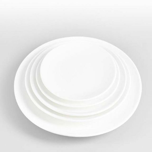 접시 원형 도자기 앞접시 양식기 식당 뷔페용 6인치