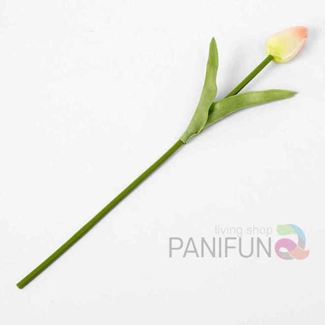 한송이 튤립조화 피치 꽃꽂이용품 꽃공예 인테리어조화 조화꽃장식 인테리어조화꽃