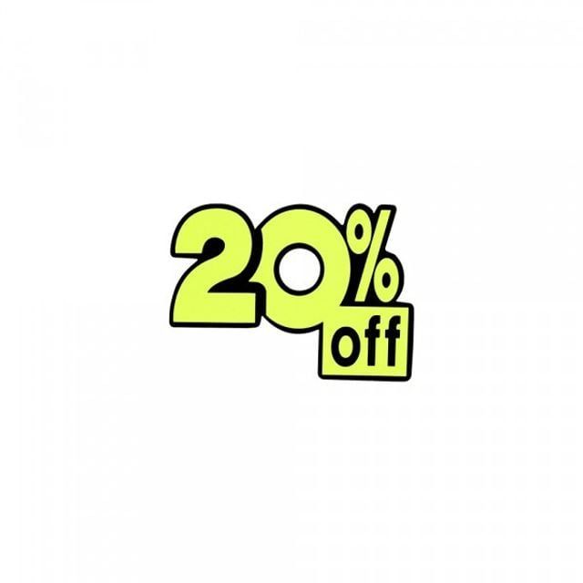 상품홍보 20% OFF 쇼카드 (7개입) 소 3996