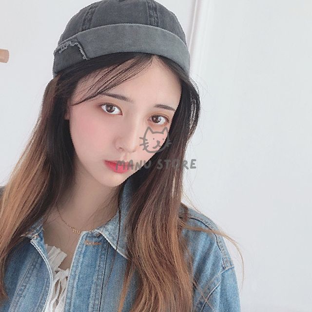 여름모자 숏비니모자 빈티지 와치캡 그레이