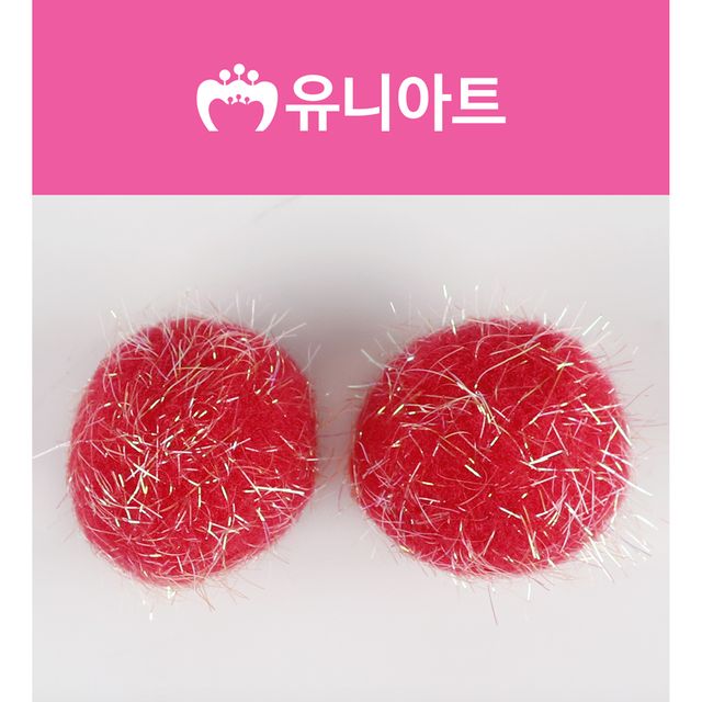 1000 반짝이퐁퐁 50mm 빨강