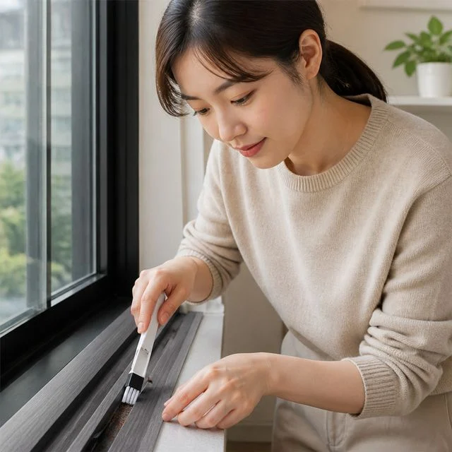 창틀 먼지 제거 틈새 미니 빗자루 청소용품