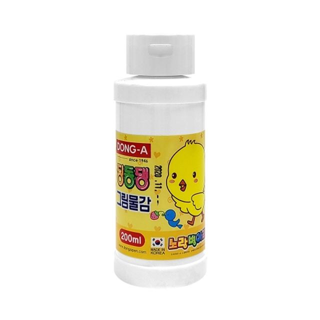 혜명몰 동아 단색물감 딩동댕물감 흰색 미술놀이 / 200ml - 개 (1개입) 색칠물감 물감놀이 그림물감 꾸미기