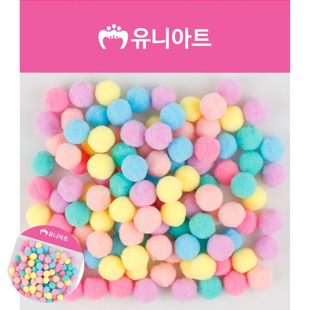방울폼폼이 만들기재료 솜사탕 퐁퐁이 20mm 파스텔