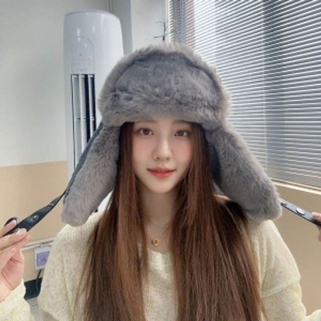 뽀글뽀글 귀달이 군밤모자 그레이 방한모자 털귀달이모자