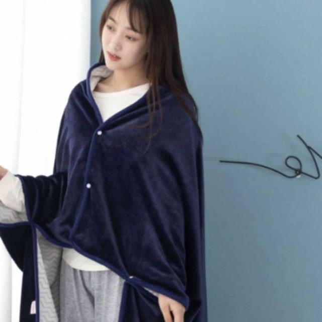 극세사 망토 담요 겨울블랭킷 차안담요 단추블랭킷