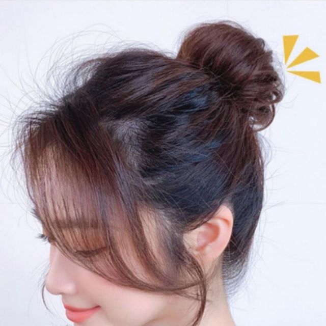 여성용 붙임머리 올림머리 가발 똥머리 헤어피스 한복 스타일