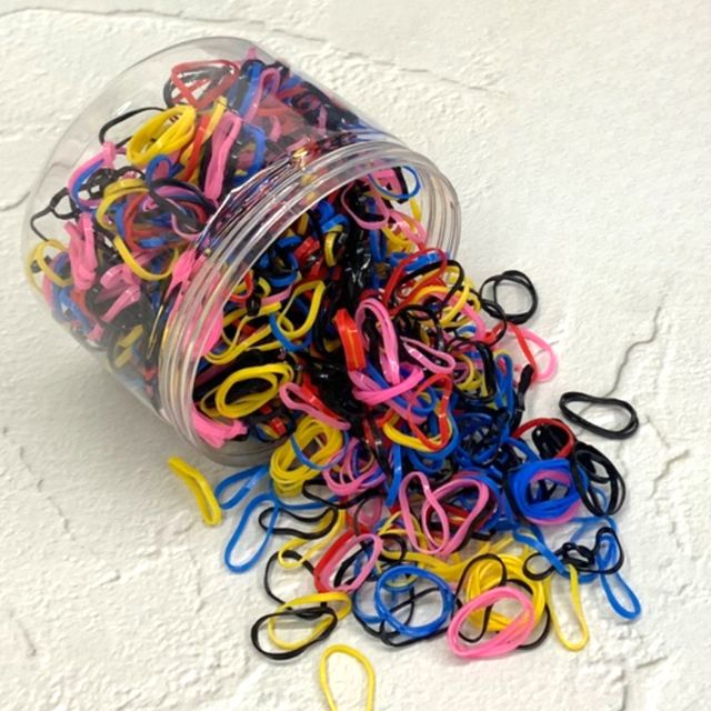 JPAR 대용량 머리고무줄 미니 고무밴드 컬러믹스
