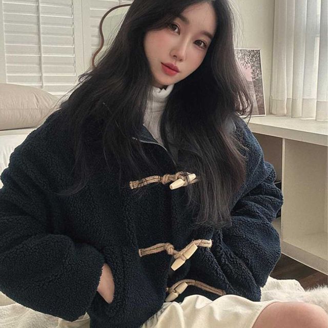 겨울 아우터 여자 떡볶이 점퍼 뽀글이 양털 자켓 코디