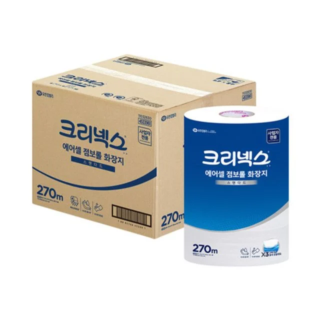 크리넥스 에어셀 점보롤 화장지 270m 16롤 대용량