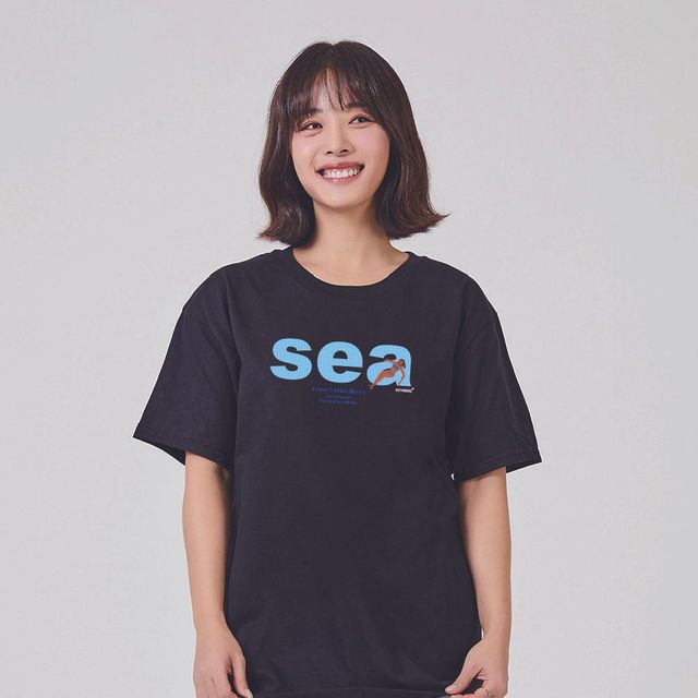 키밍 맨투맨 후드티 SEA 비키니 여인 바다 20대면티