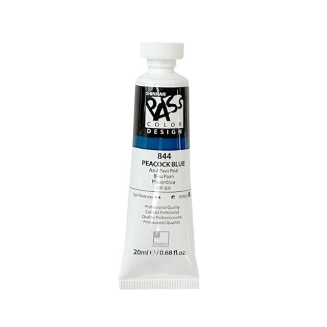 혜명몰 신한 패스컬러물감 낱색 B 20ml 844 피콕 블루 - 갑 (3개입) 채색물감 신한화구 미술용품 미술재료