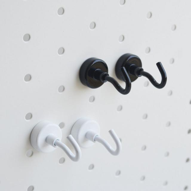걸이형 초강력 자석고리 화이트 블랙 실버 16MM 10P