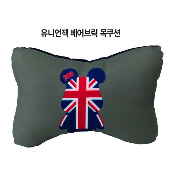 곰돌이 목쿠션 차량용 의자 목받이 쿠션