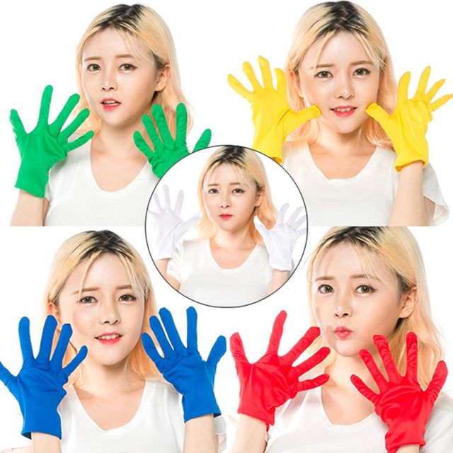 축제 체육대회 응원용 단색 장갑 재롱잔치 소품