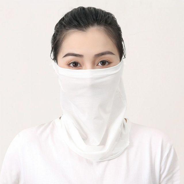 쿨링 멀티 햇빛차단 스카프 화이트 냉감 자외선 차단 멀티 헤드밴드
