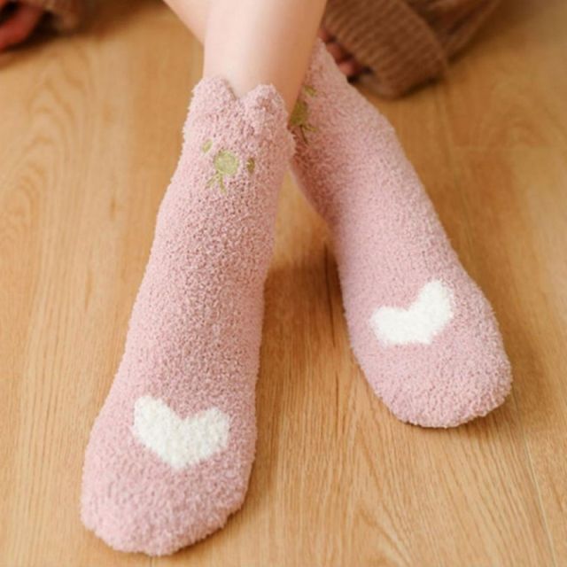 강아지용 보온 발열 풋워머 수면 양말 임산부 무압박 털실 뽀글이 보온양말