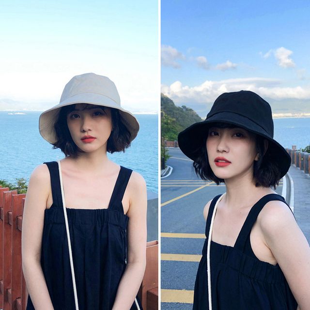 깔끔한 기본 베이직 스타일 데일리 버킷햇