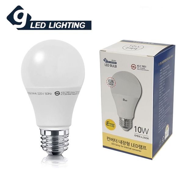 내장형 건식10W 긴수명 주백색 컨버터 LED전구 LED전