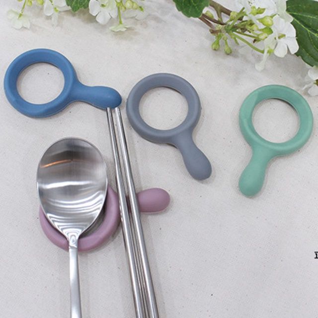 수저받침 4인용 세트, 플레이팅 식기 파스텔
