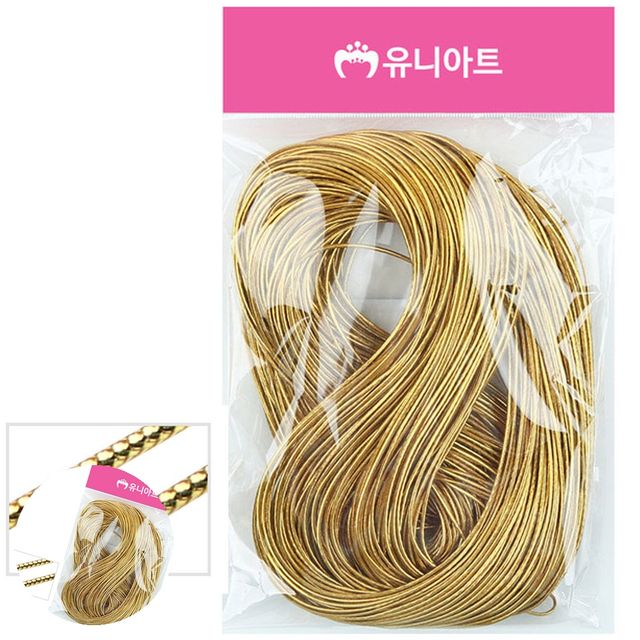 탄력끈 늘어나는팔찌줄 늘어나는 줄 약100yd 금색