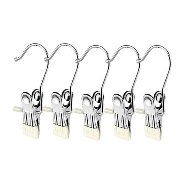 옷걸이 걸이 아이보리 외집게걸이 다용도 5p 서류 수