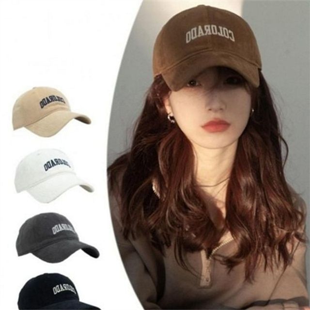 데일리캡 남녀공용 레터링 볼캡 야구 남녀공용 모자 자수 커플 여성