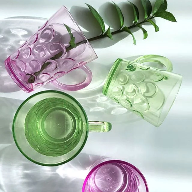 혜명몰 ALS 물방울 손잡이컵 소 250ml 다회용컵 안깨지는컵 욕실양치컵 손잡이양치컵 플라스틱물컵