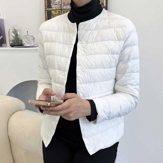 오리털 경량 패딩점퍼 겨울 아우터 똑딱이단추 포인트