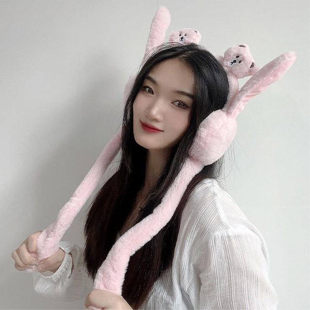 비타리토 움직이는 귀마개 토끼 13x19x58cm 핑크