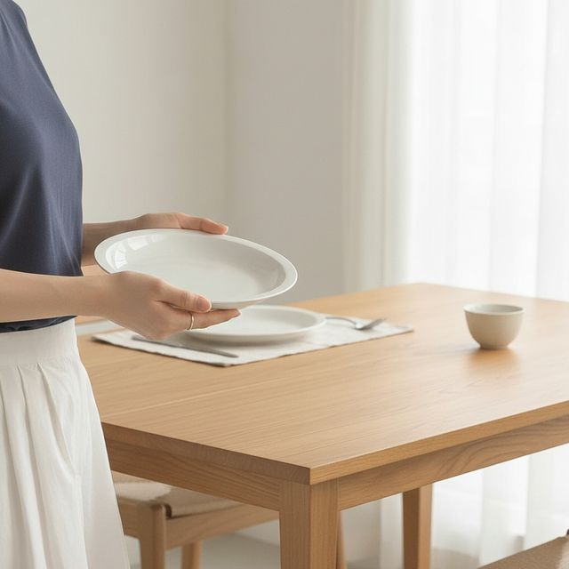 본차이나 8인치 원형 접시 4p 신혼부부 홈카페 양식기 플레이트