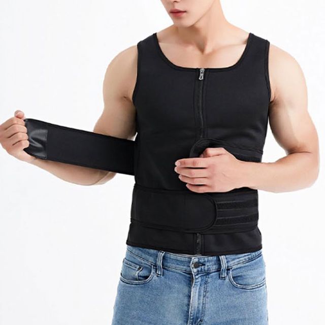 허리 지지 보정 조끼 나시 찍찍이 자세 보정 허리밴드